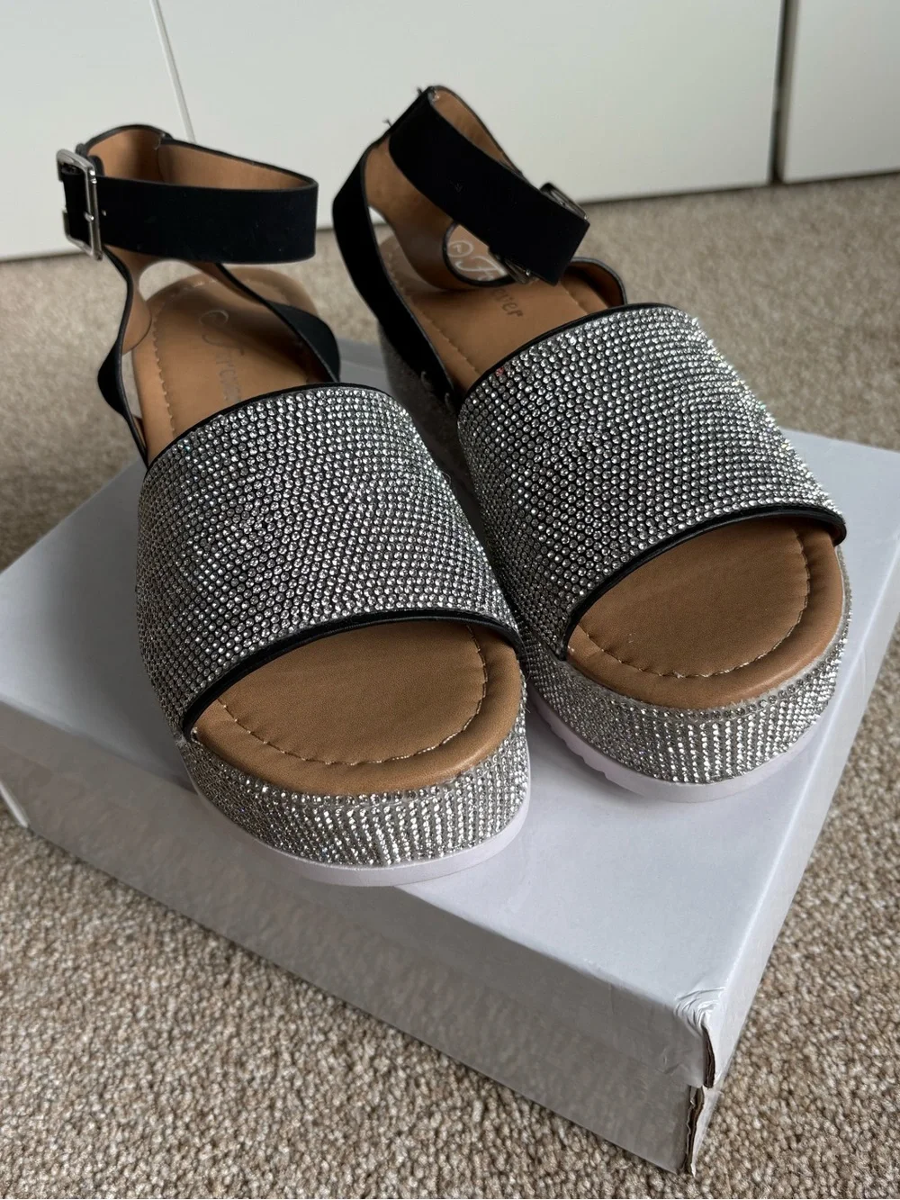 Rhinestone Platform Sandal